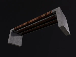 Modern Outdoor Bench 3D Model