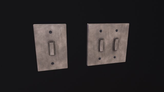 Standard Light Switch Model 3D .c4d .max .obj .3ds .fbx .stl .blend 