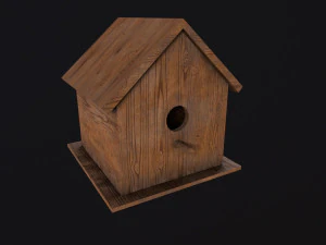 Дерев'яний шпаківня 3D Модель
