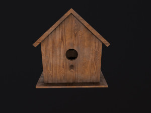 Wooden Birdhouse 3D Model