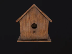 Wooden Birdhouse 3D Model