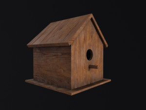 Wooden Birdhouse 3D Model