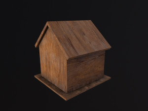 Wooden Birdhouse 3D Model