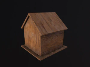 Wooden Birdhouse 3D Model