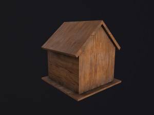 Wooden Birdhouse 3D Model