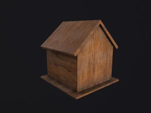 Wooden Birdhouse 3D Model