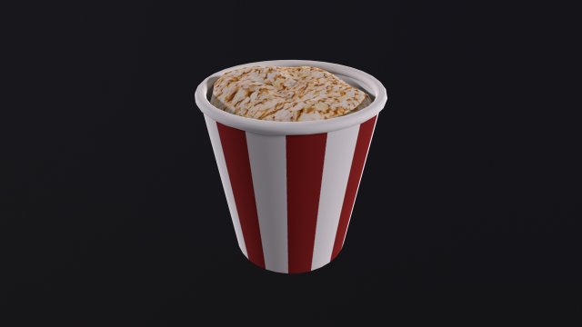 Popcorn Box 3D मॉडल .c4d .max .obj .3ds .fbx .stl .blend 