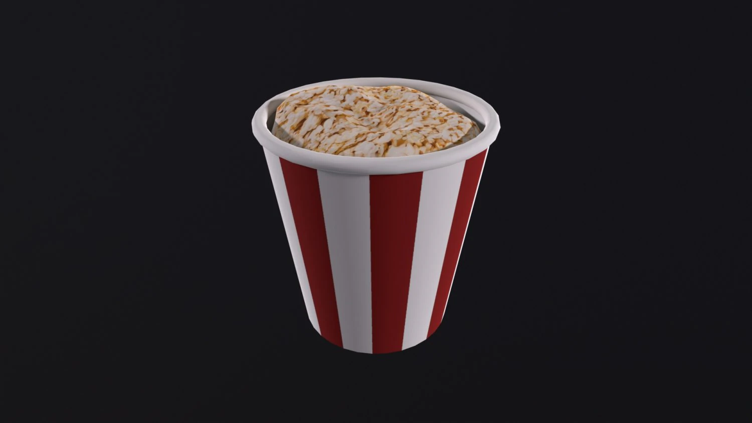 Popcorn Box 3D Model .c4d .max .obj .3ds .fbx .stl .blend 