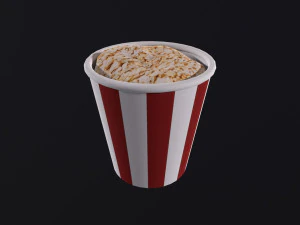 Caja de palomitas de ma&iacute;z Modelo 3D
