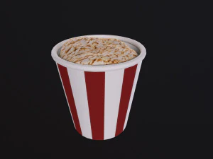 Popcorn Box 3D Model