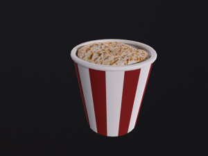 Popcorn Box 3D मॉडल