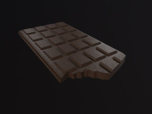 Bitten Chocolate Bar 3D 모델