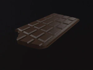 Bitten Chocolate Bar 3D Model