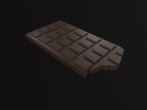 Bitten Chocolate Bar Modelo 3D