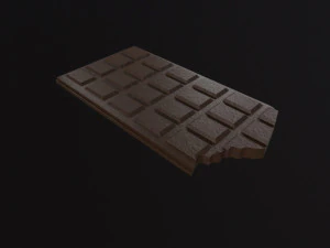 Bitten Chocolate Bar 3D Model