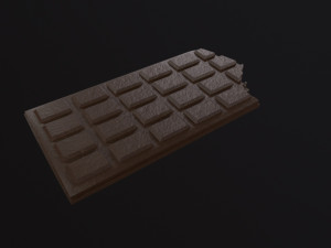 Bitten Chocolate Bar Modelo 3D