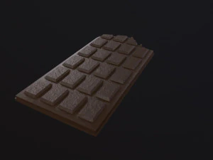 Bitten Chocolate Bar 3D Model