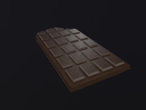 Bitten Chocolate Bar 3D Model