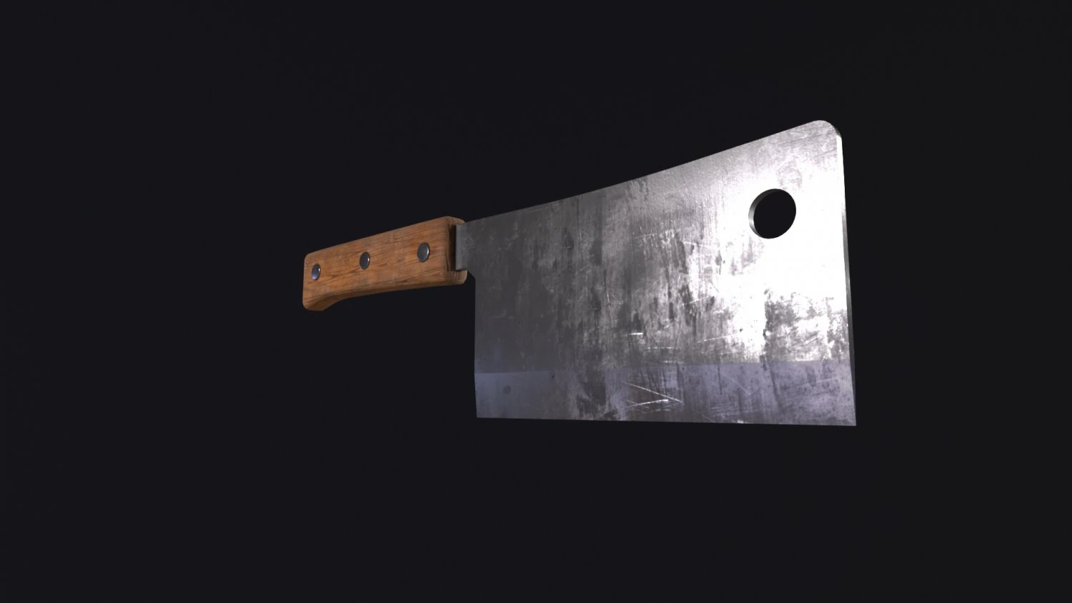 Butcher Knife 3D Model .c4d .max .obj .3ds .fbx .stl .blend 