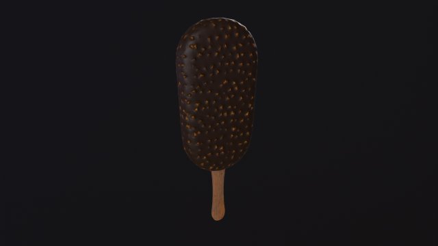 Ice Cream Chocolate 3D Model .c4d .max .obj .3ds .fbx .stl .blend 