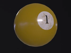 Boule de billard 1 Modèle 3D