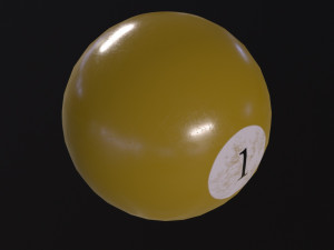 Pool Ball 1 3D Model