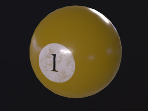 Pool Ball 1 3D Model