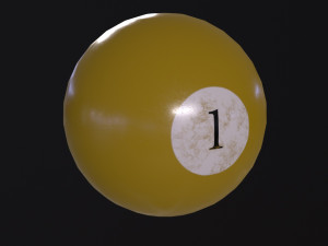 Pool Ball 1 3D Model