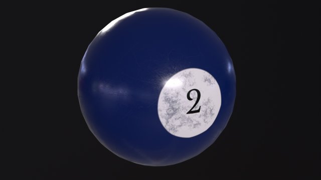 Pool Ball 2 Modelo 3D .c4d .max .obj .3ds .fbx .stl .blend 