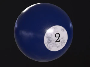 Boule de billard 2 Modèle 3D