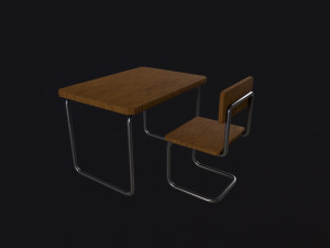 School Desk Modelo 3D