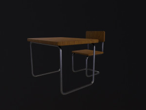 School Desk Modelo 3D