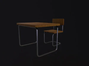 Banco di scuola Modello 3D
