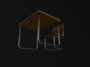 School Desk Modelo 3D