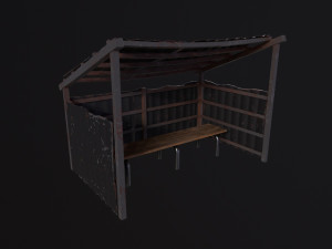 Bus stop 3D Model