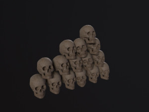 Skull Piles 3D Model