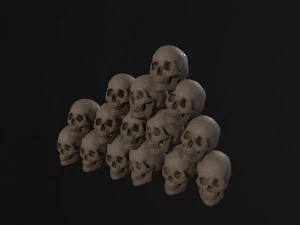 Skull Piles 3D Model