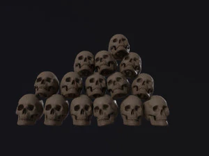 Skull Piles 3D Model