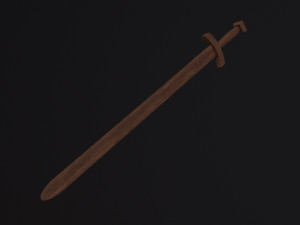 Wooden Toy Short Sword 3D-Modell