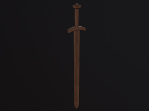 Wooden Toy Short Sword 3D Model