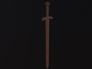 Wooden Toy Short Sword 3D Model