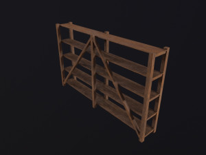 Pottery Shelf Long Modelo 3D
