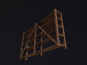 Pottery Shelf Long 3D Model