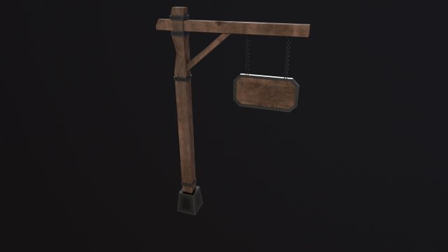 Medieval sign 3D Model .c4d .max .obj .3ds .fbx .stl .blend 