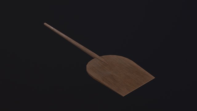 Medieval Bread Paddle 3D Model .c4d .max .obj .3ds .fbx .stl .blend 