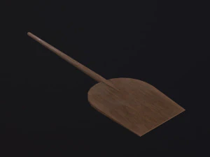 Середньовічне весло для хліба 3D Модель
