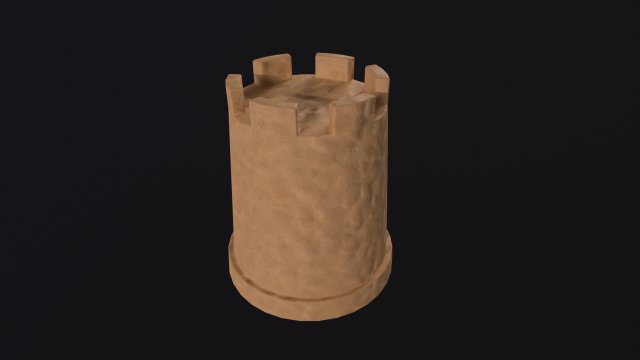 Beach sand tower 3D Model .c4d .max .obj .3ds .fbx .stl .blend