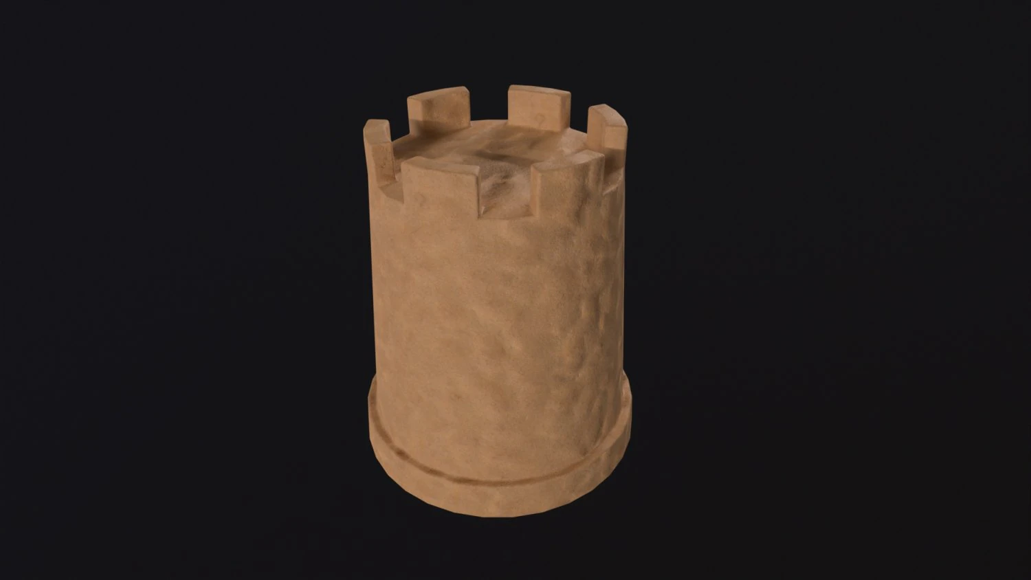 Beach sand tower 3D Model .c4d .max .obj .3ds .fbx .stl .blend 