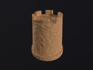 Beach sand tower 3D Model