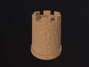 Beach sand tower 3D Model